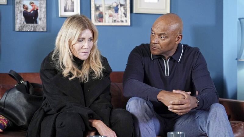 EastEnders,13-11-2023,6801,Cindy Beale (MICHELLE COLLINS);George Knight (COLIN SALMON),****EMBARGOED TILL TUESDAY 7TH NOVEMBER 2023****, BBC PS, Jack Barnes/Kieron McCarron 