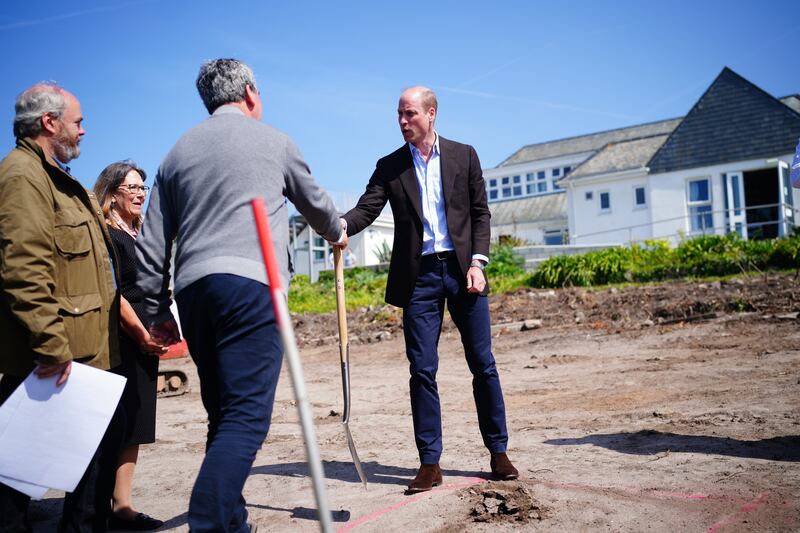 William broke new ground during a visit to St Mary’s Community Hospital