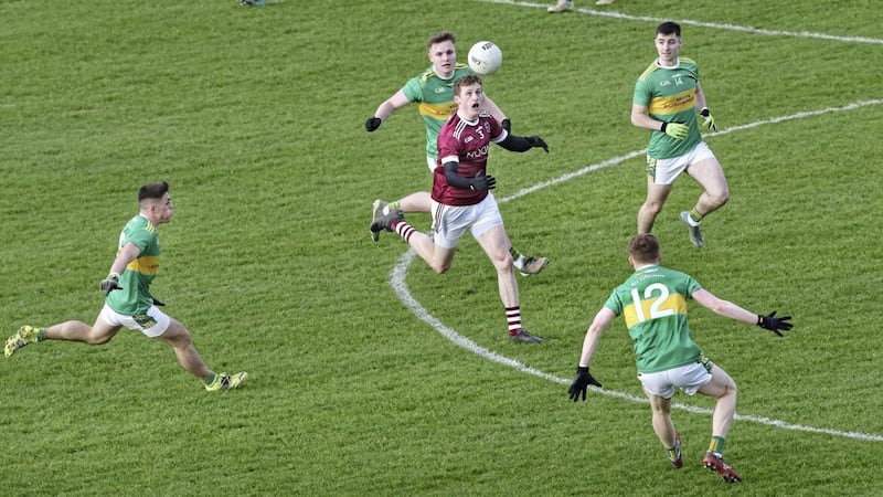 Glen begin the defence of their title against Claudy today, while Slaughtneil face All-Ireland intermediate champions Steelstown without the injured Brendan Rogers. Picture by Margaret McLaughlin 