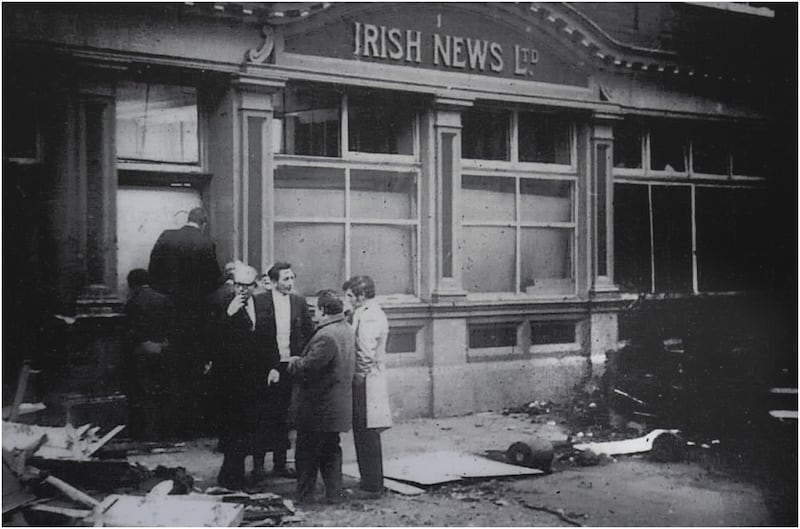The Irish News was damaged in one of the IRA bombs exploded on Bloody Friday in July 1972