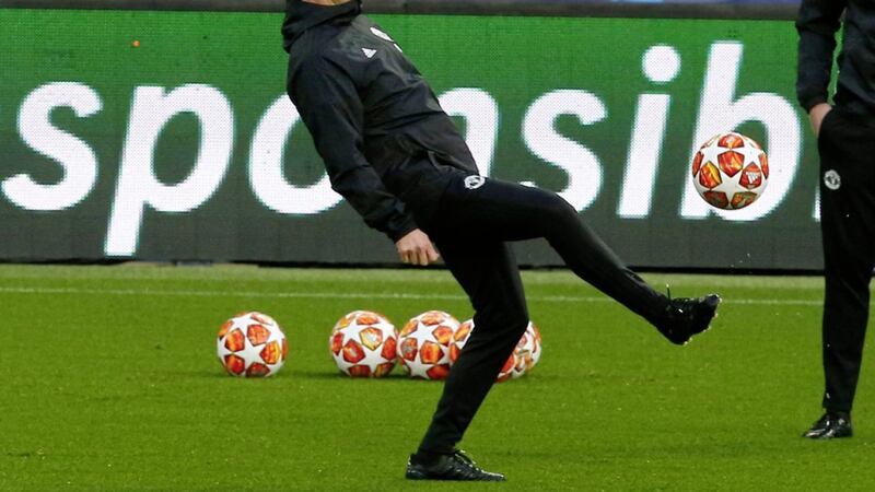 Manchester United manager Ole Gunnar Solskjaer during a training session in Paris on Tuesday ahead of his side&#39;s Champions League second leg against PSG on Wednesday (AP Photo/Michel Euler) 