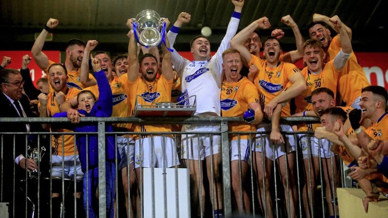 Dromore celebrate winning the championship. Other counties could learn from how Tyrone manage their club fixture programme. Picture: Seamus Loughran. 