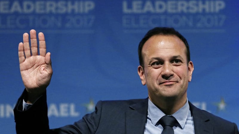 Leo Varadkar makes a speech at the Mansion House in Dublin where he was named as the new leader of Fine Gael. Picture by Brian Lawless, Press Association 