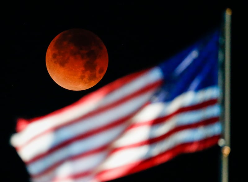 The moon in California