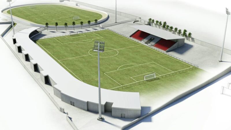 An artist&#39;s impression of how the new Brandywell stadium will look.  