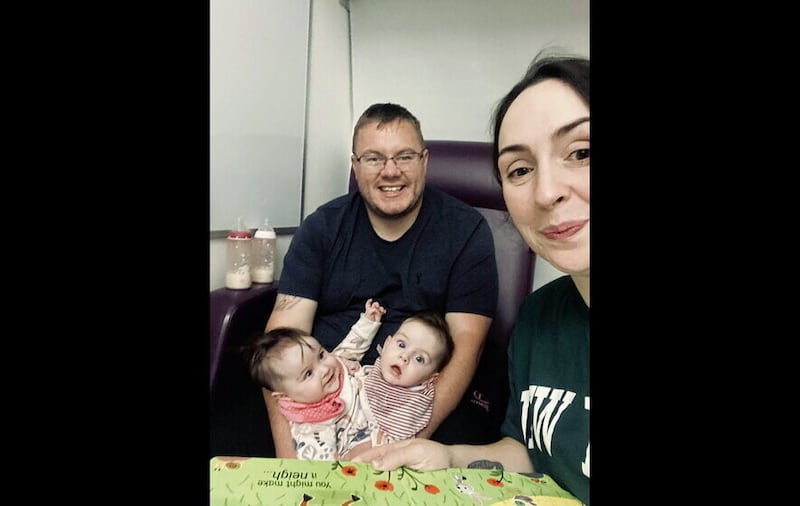 Hannah and Dan Bateson with twins Annabelle and Isabelle