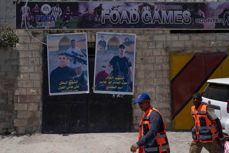 Posters of dead Palestinians