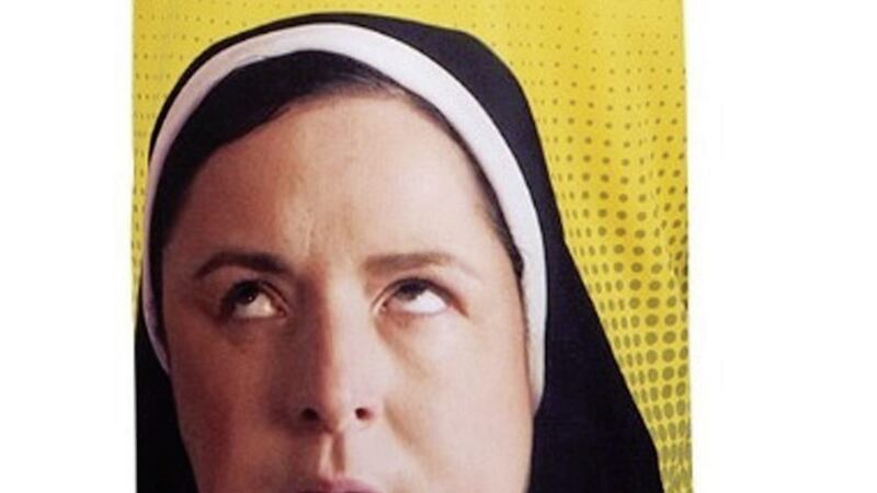 A yellow and green shirt which features a character from Derry Girls - Sister Michael - doing her legendary eye-roll with the quote `Sweet Suffering Jehovah&#39; is being sold by O&#39;Neills Sportswear prompting a complaint from Eileen Paisley, widow of the late Ian Paisley 