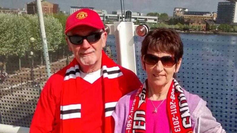 Brendan and Anne McConville from the Newry branch of the Manchester United Supporters&#39; Club 