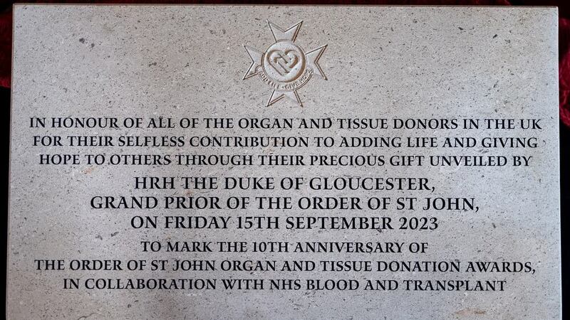 The memorial to organ and tissue donors was unveiled on Friday (NHS Blood and Transplant/PA)
