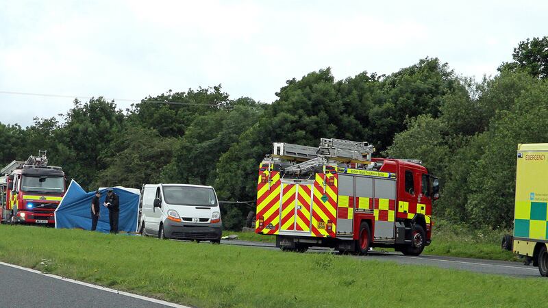 The crash occured on the A6 Moneymore to Cookstown dual carriageway&nbsp;