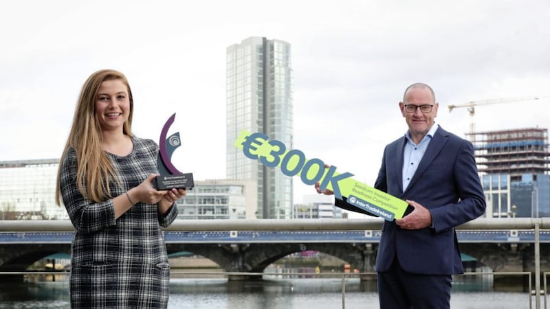 Launching the 19th year of InterTradeIreland&#39;s Seedcorn competition are the initiative&#39;s programme manager Connor Sweeney with one of last year&#39;s award winners Shannon Beattie, chief operations officer at GenoME Diagnostics. Picture: Kelvin Boyes/Press Eye 