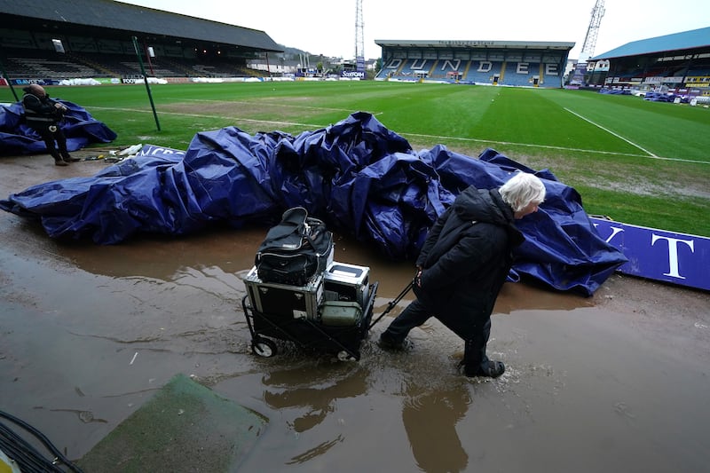 Dundee’s pitch was ruled unplayable on Wednesday
