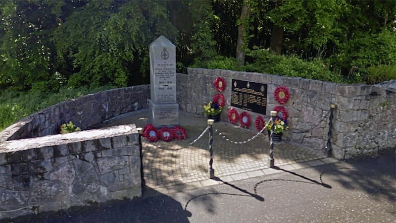 The war memorial at Main Street, Loughgall 