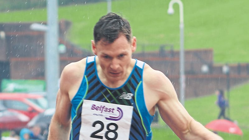 &nbsp; David Gillick competing at the Belfast International Meeting at the Mary Peters Track in Belfast