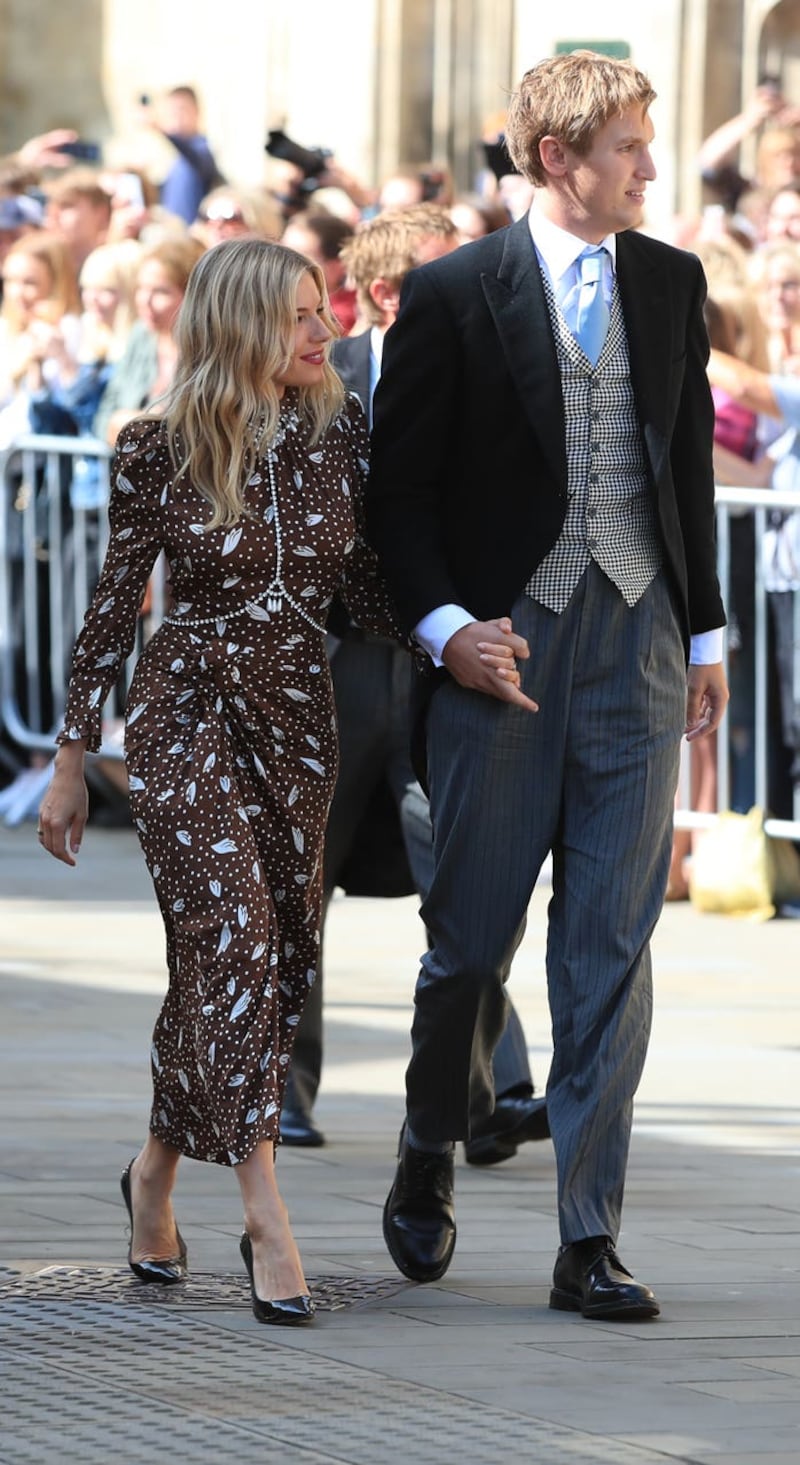 Sienna Miller and Lucas Zwirner at the wedding 