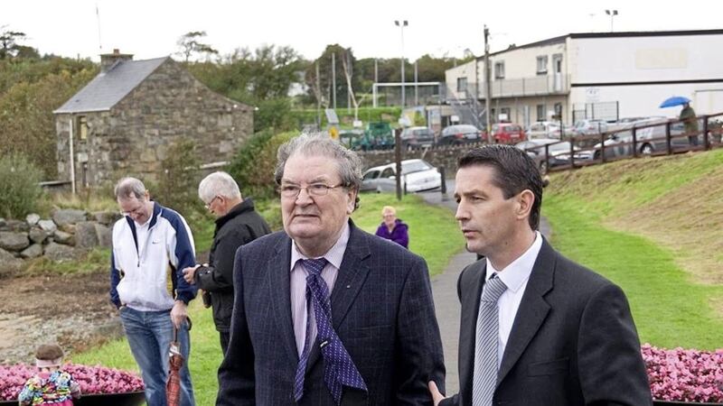 Kieran Henderson with John Hume at the opening of the Amazing Grace Viewing Point in 2013 