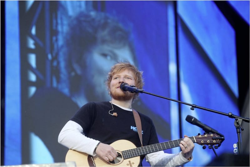 Ed Sheeran live in Belfast last night. Picture by Hugh Russell 