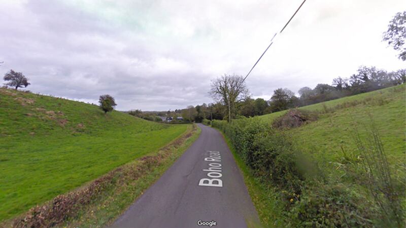 The man died on the Boho Road, Enniskillen yesterday. Image: Google Maps