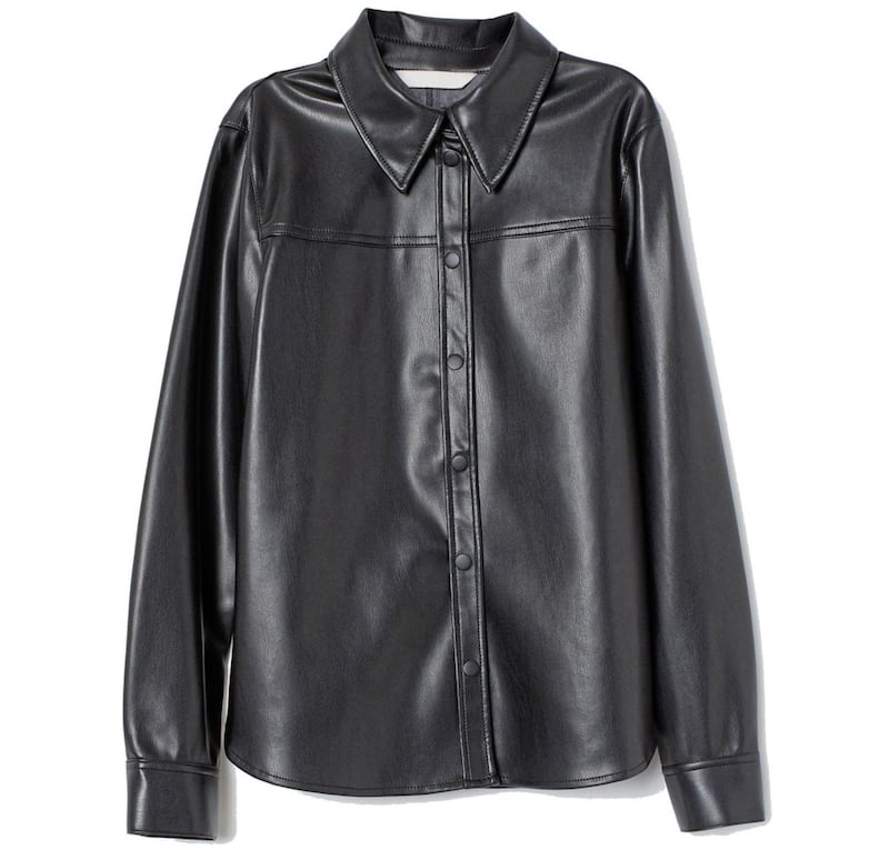 H&amp;M Imitation Leather Shirt, &pound;24.99, available from H&amp;M 