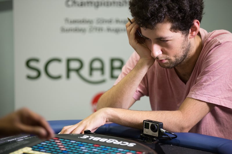 David Eldar during the final of the Scrabble World Championships