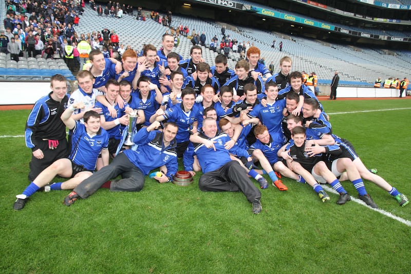 Martin McConnell celebrates 2013 Hogan Cup success with St Pat's, Maghera at Croke Park