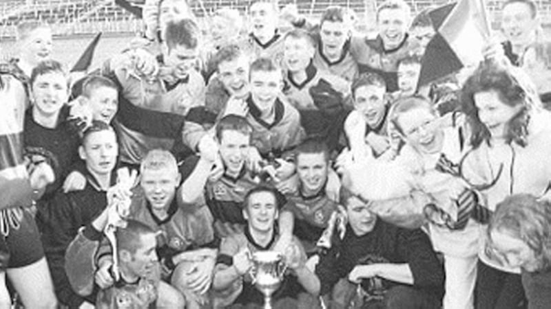 WINNERS...The victorious Holy Trinity, Cookstown team after winning the Markey Cup at Clones yesterday 