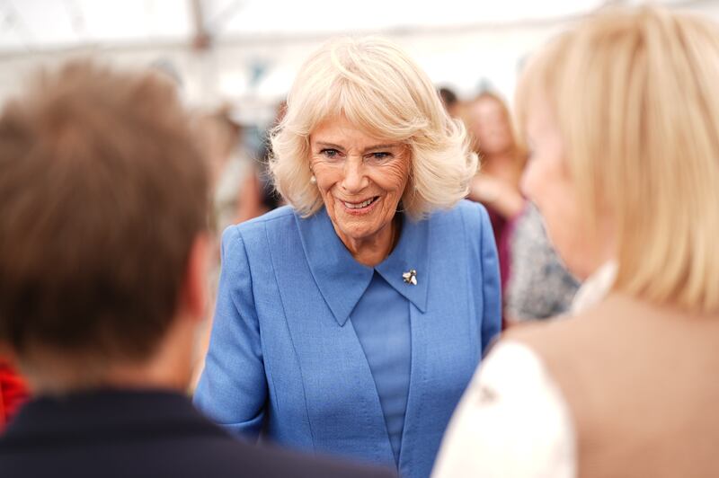 Queen Camilla meeting members of different book clubs during The Queen’s Reading Room Festival