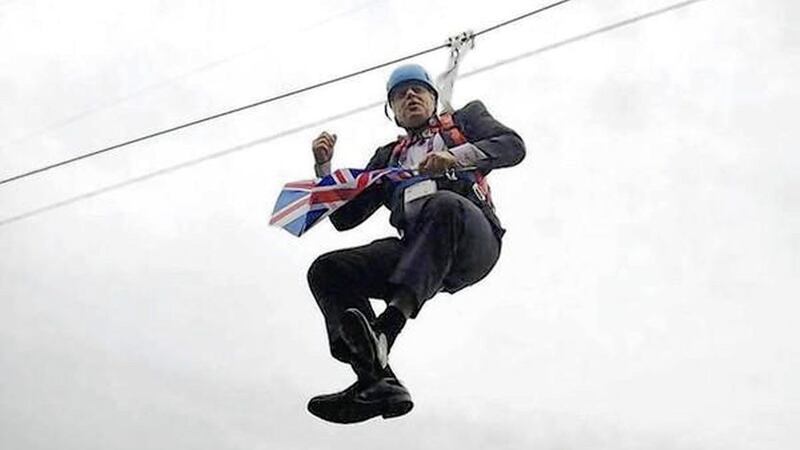 Boris Johnson gets stuck &ndash; for publicity? 