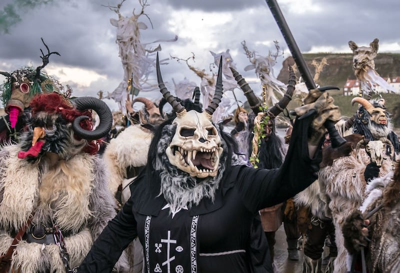 Whitby was also the scene of a Krampus Run, which celebrates the Krampus, a horned creature who accompanies Saint Nicholas on his rounds in December