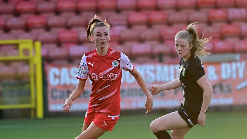 Caitlin McGuinness scored the semi-final winner that sent Cliftonville into tomorrow’s Avenir Sports All-Island Cup final against Galway