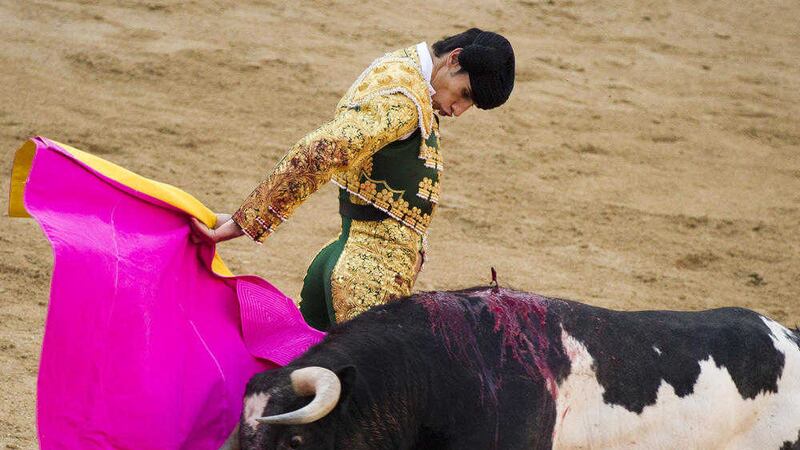 Spanish bullfighter Victor Barrio was fatally gored in Spain during a bullfight at Teruel in eastern Spain on Saturday. Picture by Daniel Ochoa de Olza, Press Association