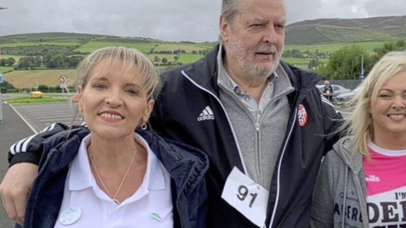 Martina Anderson (left) and Karen Mullan, pictured earlier this year with Ms Anderson&#39;s brother, Peter, agreed to step down from the assembly. Picture by Twitter  