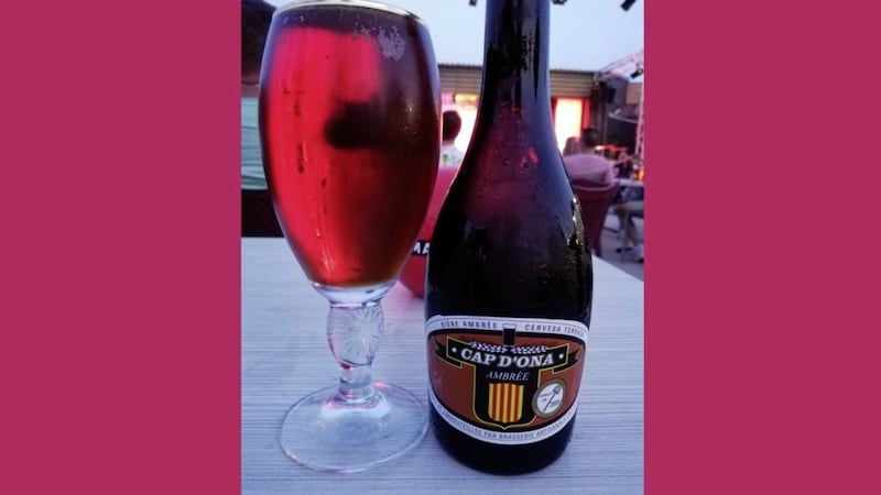 The amber ale from Cap D&#39;Ona is malty with plenty of fruity flavours also following in 