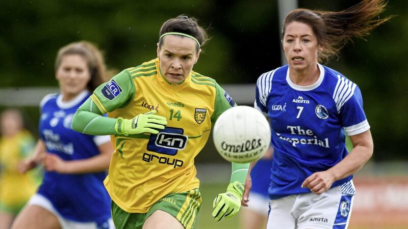 Geraldine McLaughlin made her 100th appearance in a Donegal jersey in her side&#39;s opening day league win over Westmeath on Sunday 