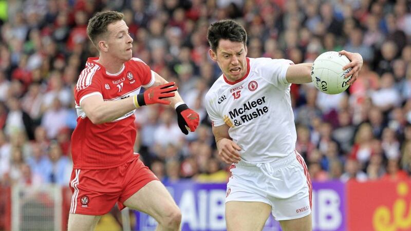 Mattie Donnelly (right) is the new Tyrone captain after the retirement of Sean Cavanagh. Picture Margaret McLaughlin 
