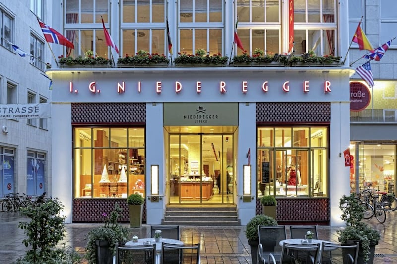 Caf&eacute; Niederegger in the city centre 