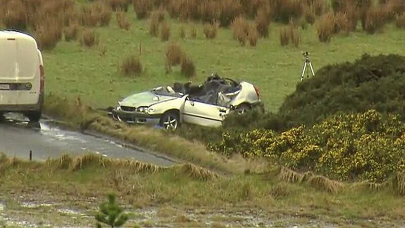 The scene of the devastating crash near Magheraroarty in west Donegal. Image from BBC 