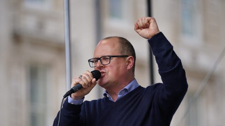 Paul Nowak, general secretary of the TUC, will speak at a protest against the Government’s legislation on minimum levels of service during strikes (Yui Mok/PA)