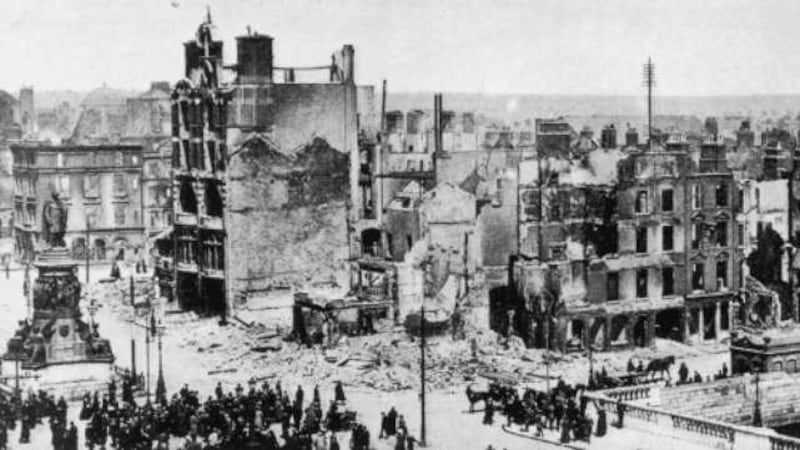 Dublin in the aftermath of the Easter Rising in 1916&nbsp;