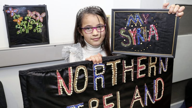 Bayous Elzohby aged 9, is just one of almost 400 Syrian refugees to have made home in Northern Ireland. Pictured at the &#39;My Syria&#39; event in Belfast City Library. Picture by Declan Roughan 