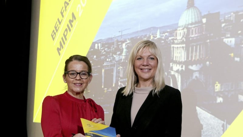 Pictured ahead of the MIPIM conference are Jackie Henry, senior partner at Deloitte, and Suzanne Wylie, chief executive at Belfast City Council 