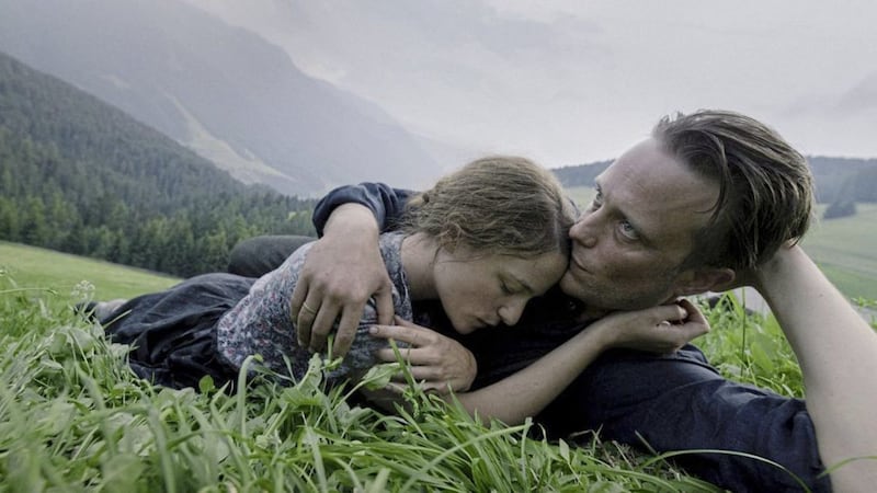 A Hidden Life tells the story of Franz J&auml;gerst&auml;tter, beatified for his moral stand against Nazism. August Diehl plays J&auml;gerst&auml;tter in Terrence Malick&#39;s acclaimed film, with Valerie Pachner as his wife Franziska 