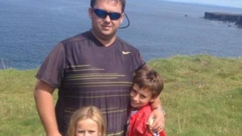 Victim Jason Corbett pictured with his children Jack (10) and Sarah (8) 