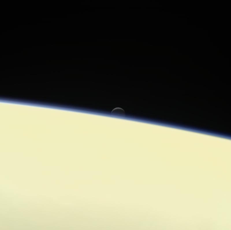 Enceladus, captured by Cassini)