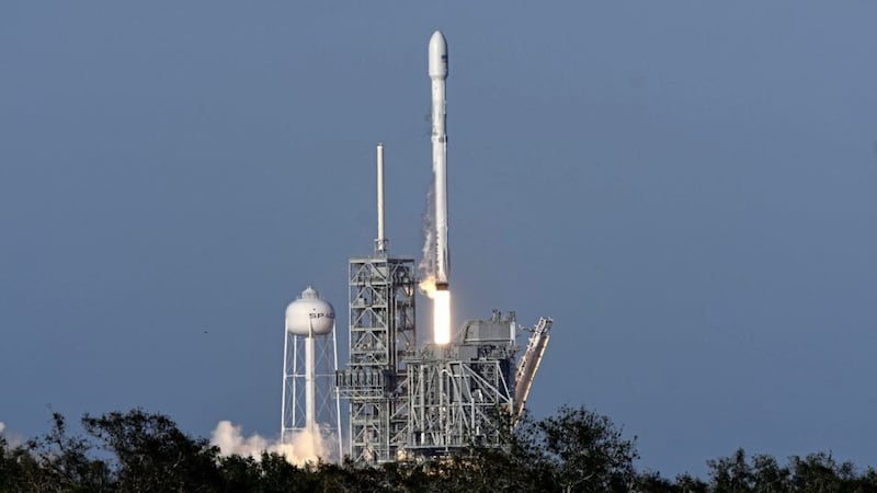 A SpaceX Falcon 9 rocket lifts off from Kennedy Space Center in Cape Canaveral, Florida. Picture by Craig Bailey/Florida Today via Associated Press 