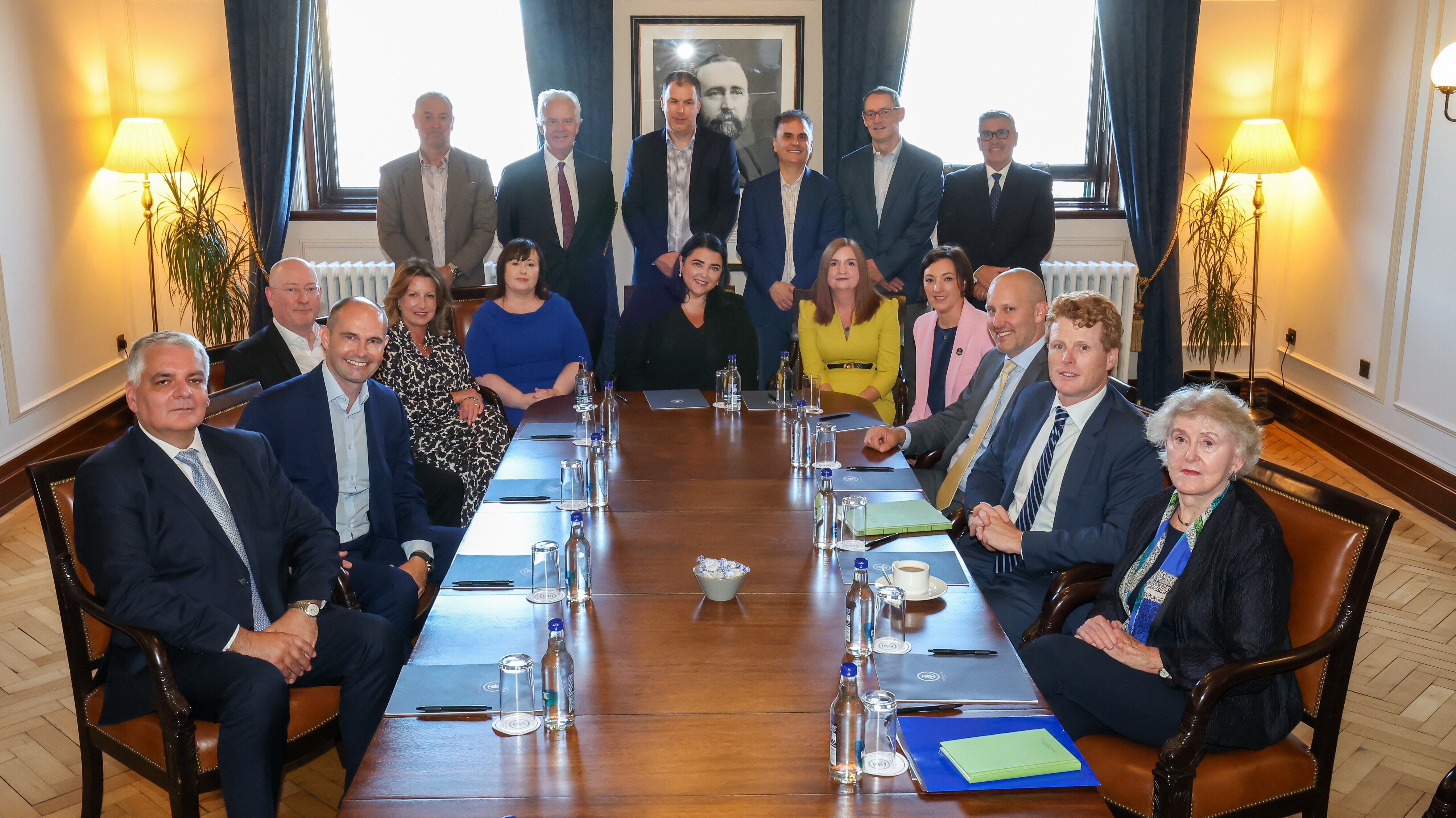 Members of the new life & health sciences advisory board which aims to strengthen trade and investment opportunities between Northern Ireland and the US. They are pictured with Joe Kennedy III, US Special Envoy to Northern Ireland; Mel Chittock, Invest NI interim chief executive; and Jayne Brady, head of the NI Civil Service