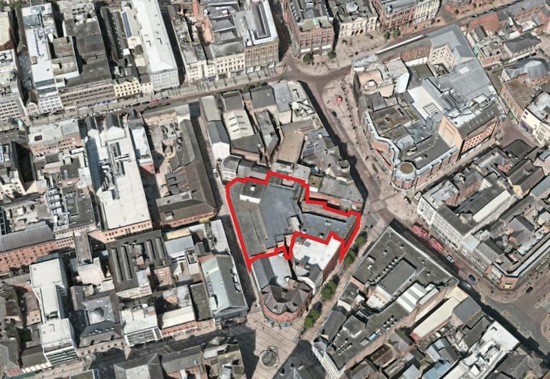 The extensive site in Belfast city centre acquired by Alerity Investments. 