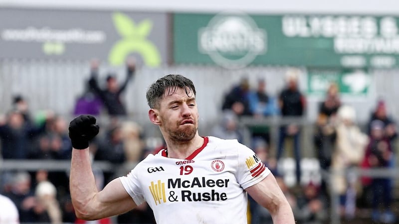 Tyrone&#39;s Mattie Donnelly at the final whistle of last week&#39;s win over Kerry at Healy Park 