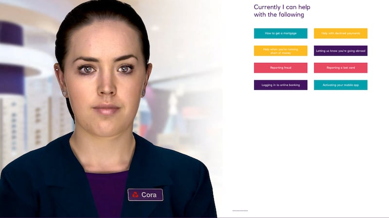 People can have a verbal two-way conversation with ‘Cora’ on a computer screen, tablet or mobile phone.